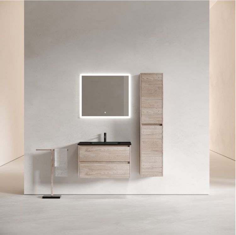 Тумба подвесная SANCOS под раковину Libra, дуб галифакс натуральный 790х450х500 мм, LB80EG