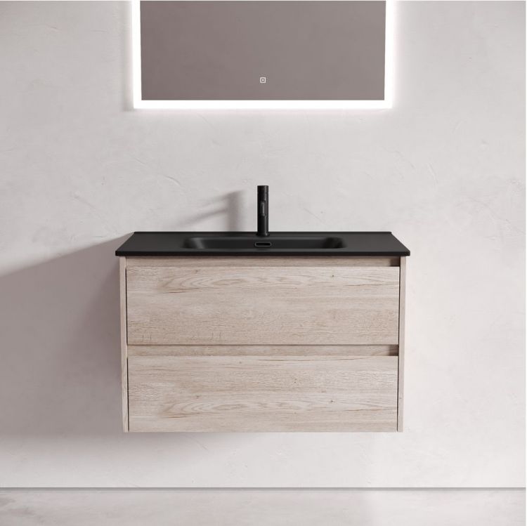 Тумба подвесная SANCOS под раковину Libra, дуб галифакс натуральный 790х450х500 мм, LB80EG