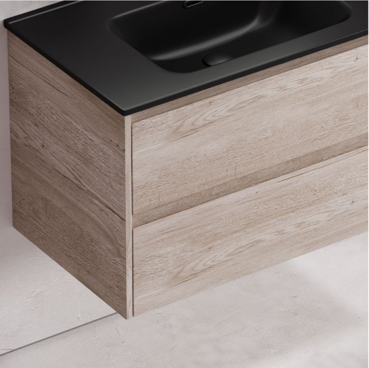 Тумба подвесная SANCOS под раковину Libra, дуб галифакс натуральный 790х450х500 мм, LB80EG