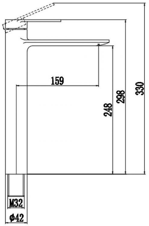 Смеситель для раковины Savol S-601811GH цвет Черный Смеситель для раковины Savol S-601811GH цвет Черный