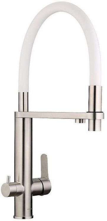 Смеситель для кухни Swedbe Selene Plus 8441 Нержавеющая сталь Белый Смеситель для кухни Swedbe Selene Plus 8441 Нержавеющая сталь Белый