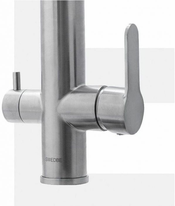 Смеситель для кухни Swedbe Selene Plus 8441 Нержавеющая сталь Белый