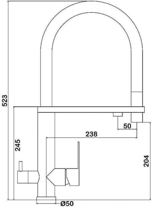 Смеситель для кухни Swedbe Selene Plus 8441 Нержавеющая сталь Белый