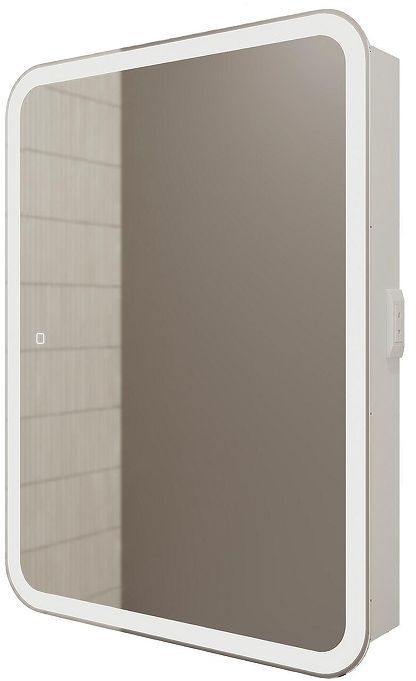 Зеркальный шкаф Mixline Фиджи Flip 60 551661 с подсветкой цвет Белый