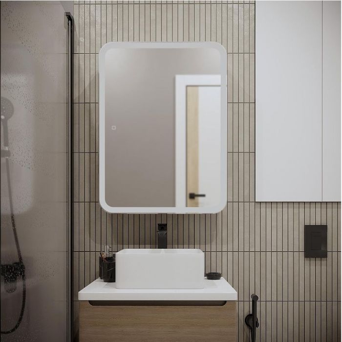 Зеркальный шкаф Mixline Фиджи Flip 60 551661 с подсветкой цвет Белый