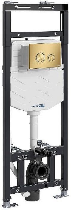 Инсталляция WasserKRAFT Alme 15TLT.010.ME.MG01 для унитаза с клавишей смыва Золото матовое