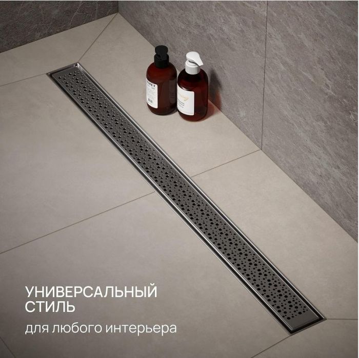 Душевой лоток Ростовская Мануфактура Сантехники РМС ТЛ-04-80х7 с решеткой Нержавеющая сталь