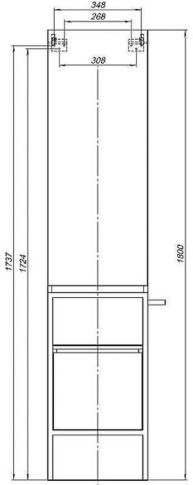 Шкаф пенал Allen Brau Priority 40 L 1.31006.PWM Папирус матовый