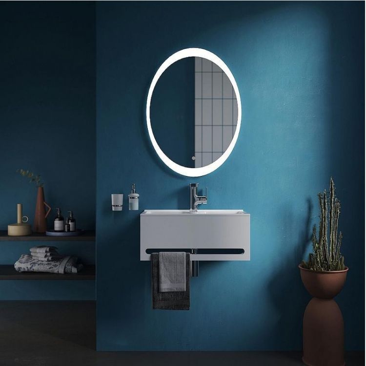 Тумба с раковиной DIWO Казань 60 РК60 подвесная цвет Белый