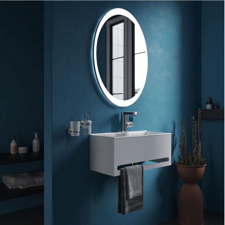 Тумба с раковиной DIWO Казань 60 РК60 подвесная цвет Белый