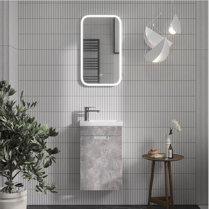 Тумба под раковину Volna Vario 40 tpVARIO.Z40.1D-09 подвесная цвет Цемент Белый