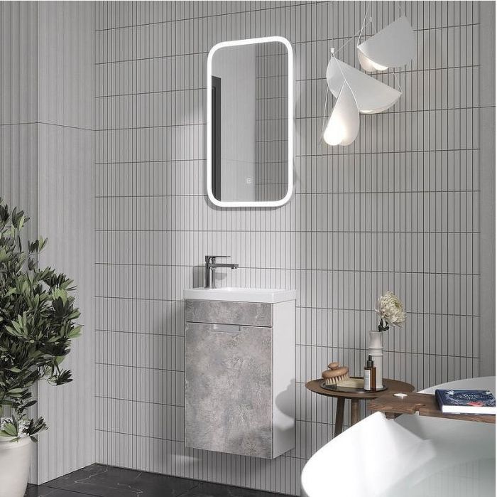 Тумба под раковину Volna Vario 40 tpVARIO.Z40.1D-09 подвесная цвет Цемент Белый