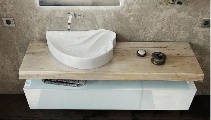 Тумба Velvex Felay 44 tpFEL.45-43.21 подвесная Белая глянцевая