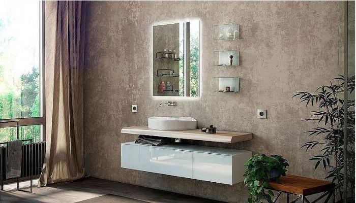 Тумба Velvex Felay 44 tpFEL.45-43.21 подвесная Белая глянцевая