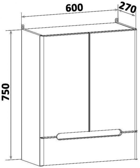 Подвесной шкаф Runo Парма 60 00-00001042 Белый