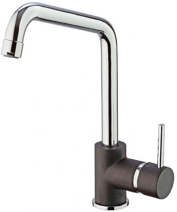 Смеситель для кухни Paini Cox 7844572CR599H1KM Черный матовый Хром