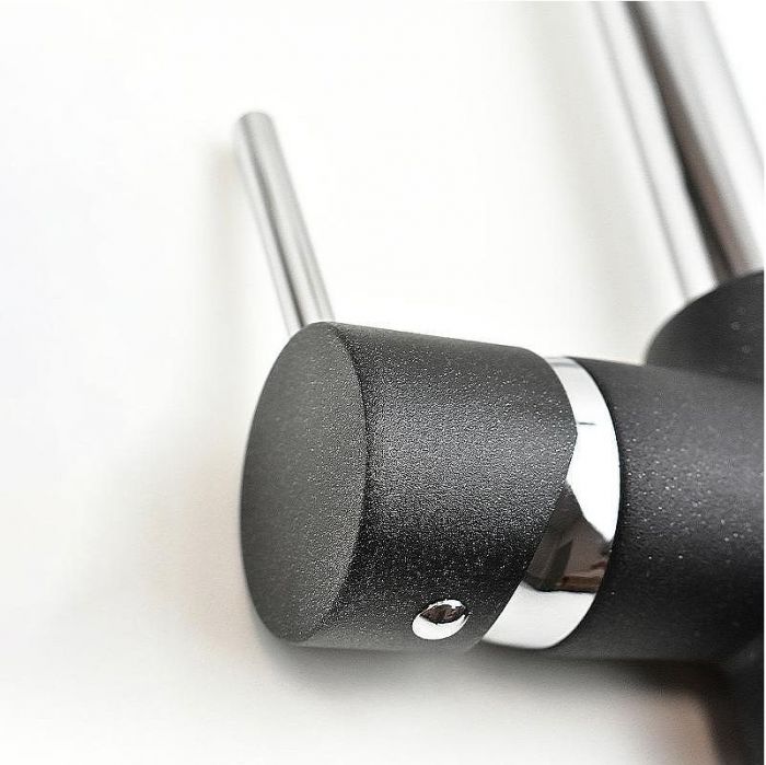 Смеситель для кухни Paini Cox 7844572CR599H1KM Черный матовый Хром