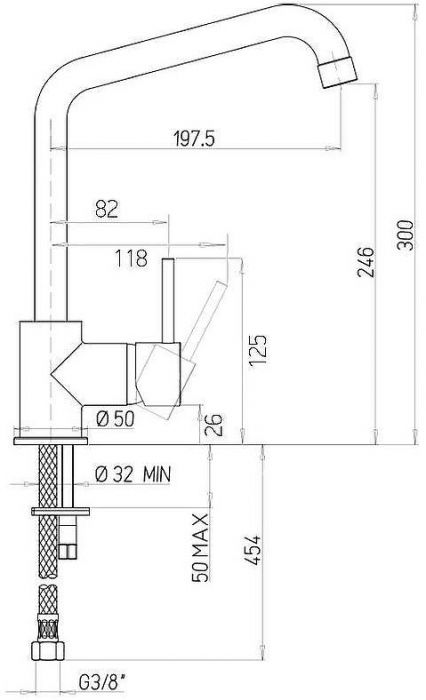 Смеситель для кухни Paini Cox 7844572CR599H1KM Черный матовый Хром