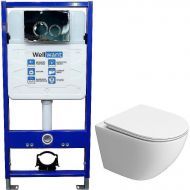 Комплект унитаза BelBagno Uno-Tor BB5177CH-TOR/SC с инсталляцией WellWant Standart 50 WWISI1110B с сиденьем Микролифт и клавишей смыва Хром глянцевый