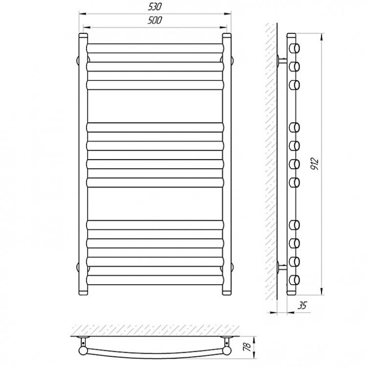 Полотенцесушитель электрический Laris Классик Премиум Полотенцесушитель электрический Laris Классик Премиум