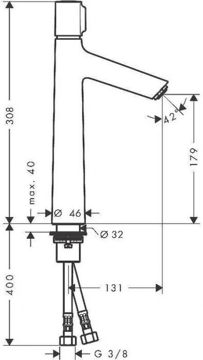 Смеситель для раковины Hansgrohe Talis Select S 72045000 Хром
