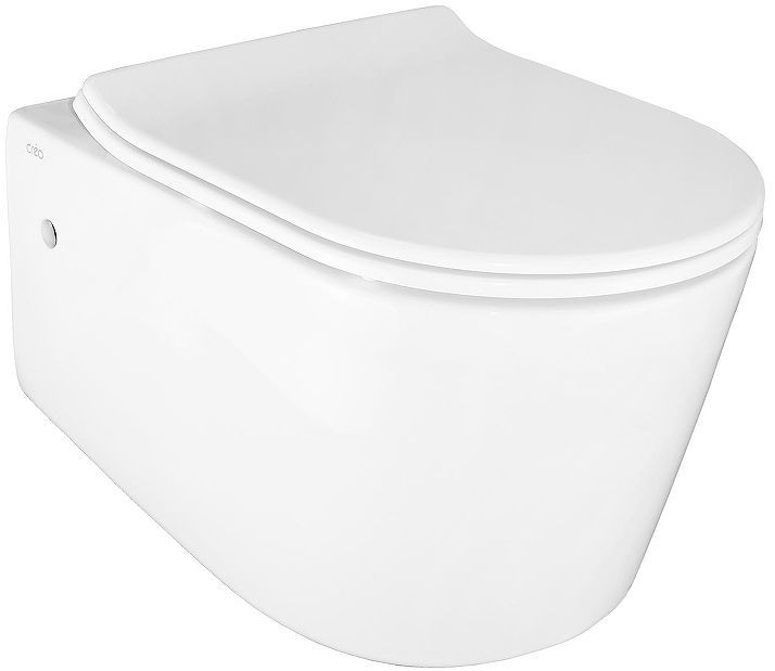 Унитаз Creo Ceramique Rennes RE1100R+RE1001T/AR1001T подвесной цвет Белый с сиденьем Микролифт