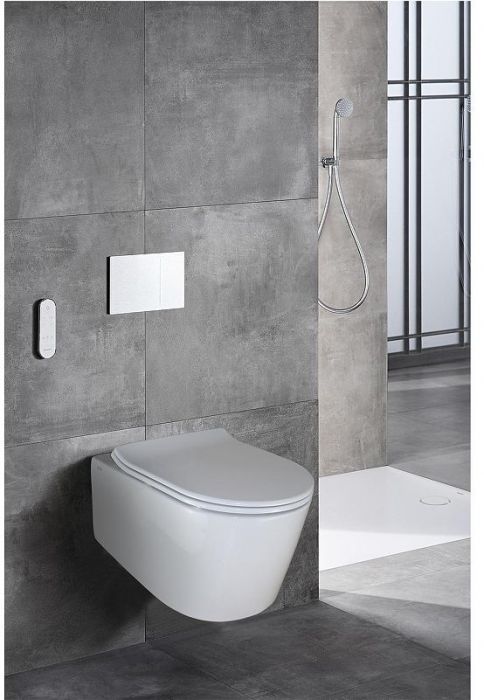 Унитаз Creo Ceramique Rennes RE1100R+RE1001T/AR1001T подвесной цвет Белый с сиденьем Микролифт