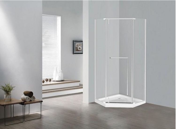 Душевой уголок Esbano Surf 90x90 ESOGS90PRC профиль Хром стекло прозрачное