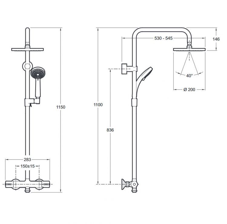 Душевая система Jacob Delafon July E45716-CP Душевая система Jacob Delafon July E45716-CP