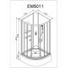 Душевая кабина Avacan 110 EM5011NGM с гидромассажем