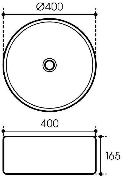 Раковина-чаша Aqueduto Espiral 40 ESP0110 Белая глянцевая