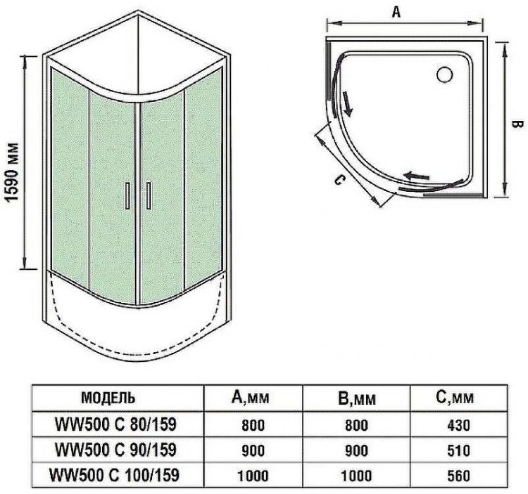 Душевой уголок WeltWasser WW500 С 100х100 10000004075 профиль Хром матовый стекло прозрачное Душевой уголок WeltWasser WW500 С 100х100 10000004075 профиль Хром матовый стекло прозрачное