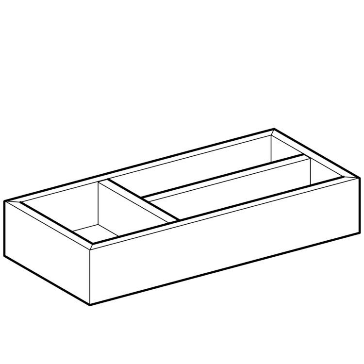 Разделительная перегородка Geberit Smyle Square для выдвижного ящика (вставка), T-образное разделение, 32.3х5.9 см, цвет темно-серый Разделительная перегородка Geberit Smyle Square для выдвижного ящика (вставка), T-образное разделение, 32.3х5.9 см, цвет темно-серый