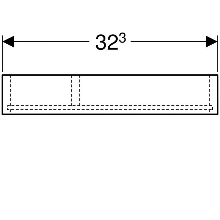 Разделительная перегородка Geberit Smyle Square для выдвижного ящика (вставка), T-образное разделение, 32.3х5.9 см, цвет темно-серый Разделительная перегородка Geberit Smyle Square для выдвижного ящика (вставка), T-образное разделение, 32.3х5.9 см, цвет темно-серый