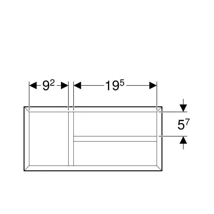Разделительная перегородка Geberit Smyle Square для выдвижного ящика (вставка), T-образное разделение, 32.3х5.9 см, цвет темно-серый Разделительная перегородка Geberit Smyle Square для выдвижного ящика (вставка), T-образное разделение, 32.3х5.9 см, цвет темно-серый