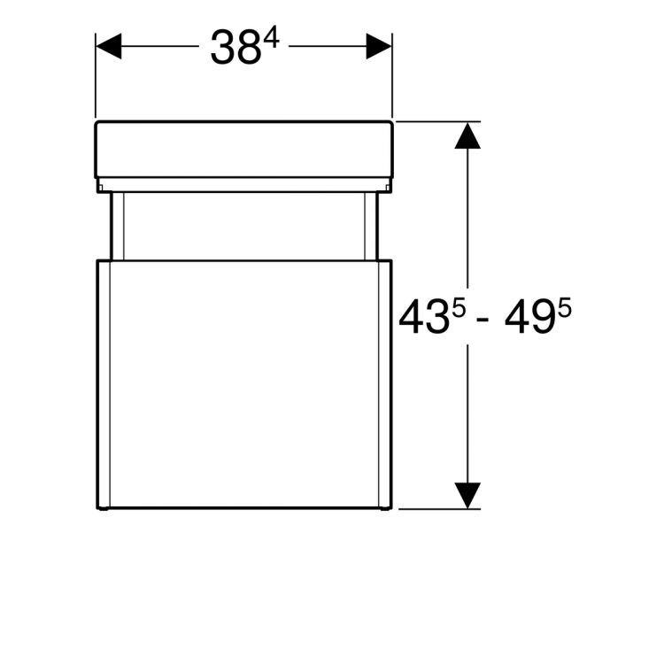 Стул Geberit Renova Comfort передвижной на роликах, цвет белый матовый [808500000]