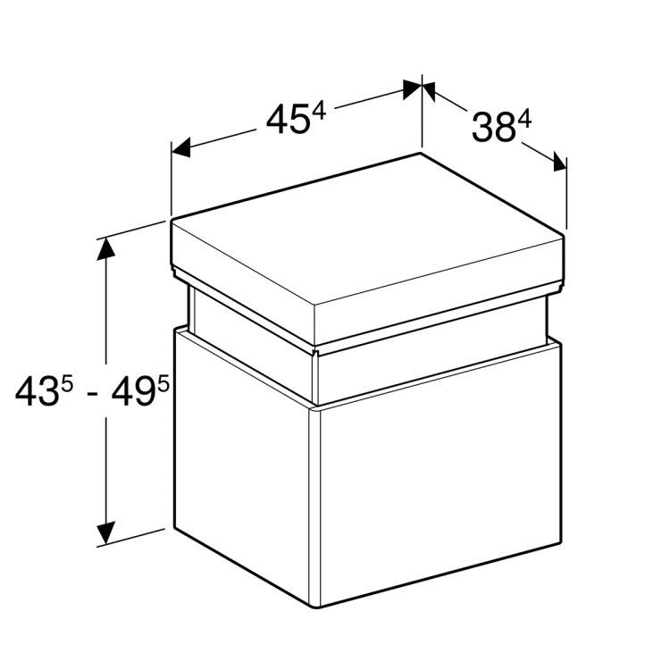 Стул Geberit Renova Comfort передвижной на роликах, цвет белый матовый [808500000]