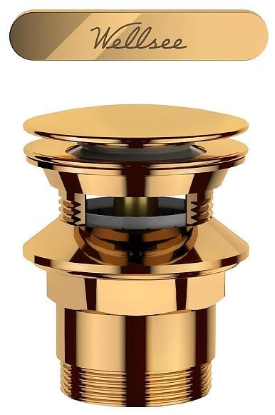 Слив-перелив Wellsee Useful Extras 231925000 click-clack цвет Золото