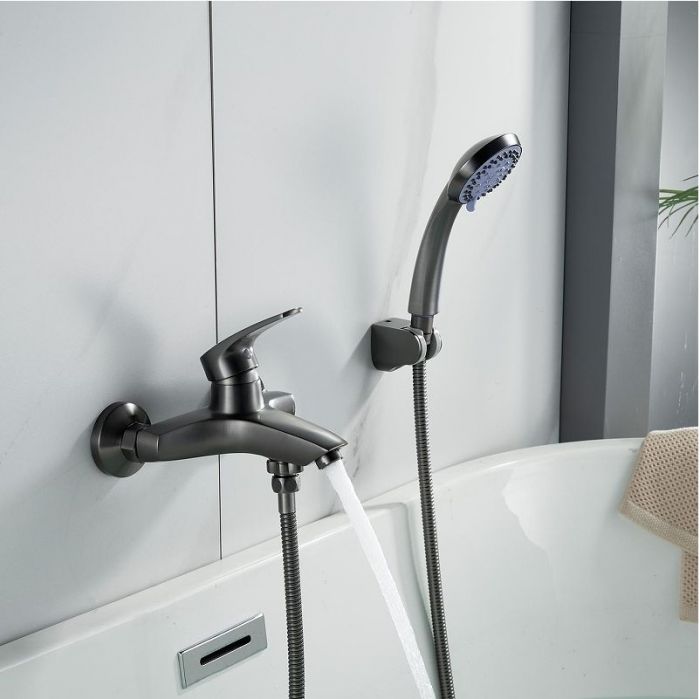 Смеситель для ванны Shevanik S5002T цвет Оружейная сталь