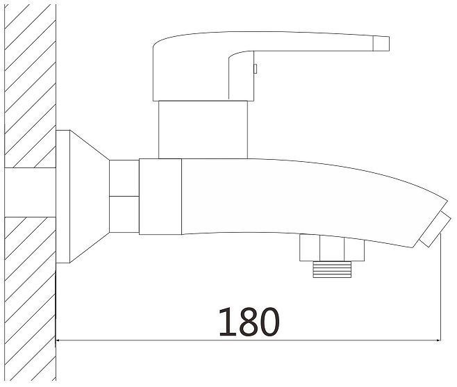 Смеситель для ванны Shevanik S5002T цвет Оружейная сталь Смеситель для ванны Shevanik S5002T цвет Оружейная сталь