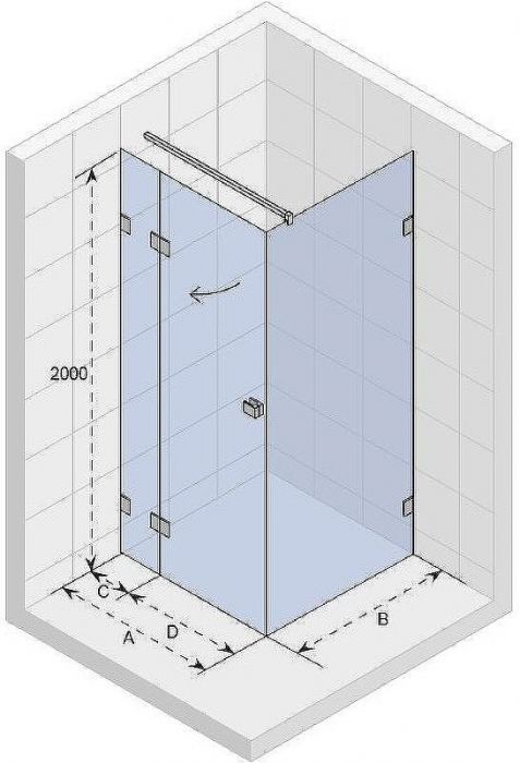 Душевой уголок Riho SZ Scandic NXT Х203 157х87 P G001074120 (GX09026C2) профиль Хром стекло прозрачное