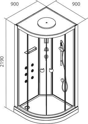 Душевая кабина Iddis Sicily S20R099i85 Душевая кабина Iddis Sicily S20R099i85