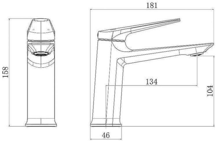 Смеситель для раковины Royce Pro RCM-120501BL Черный матовый Смеситель для раковины Royce Pro RCM-120501BL Черный матовый
