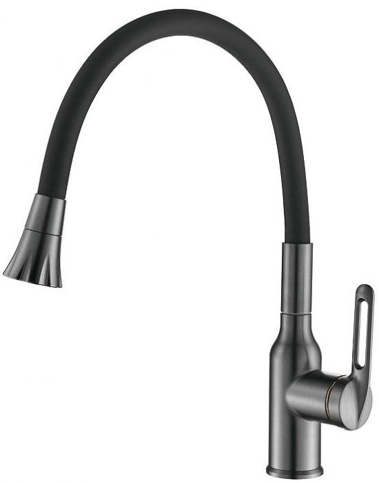 Смеситель для кухни Raffine F303T-3 цвет Оружейная сталь Черный