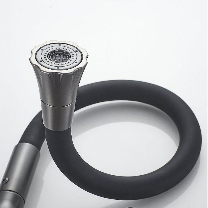 Смеситель для кухни Raffine F303T-3 цвет Оружейная сталь Черный