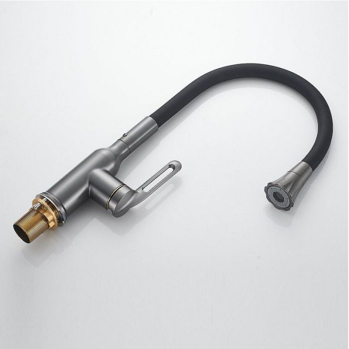 Смеситель для кухни Raffine F303T-3 цвет Оружейная сталь Черный