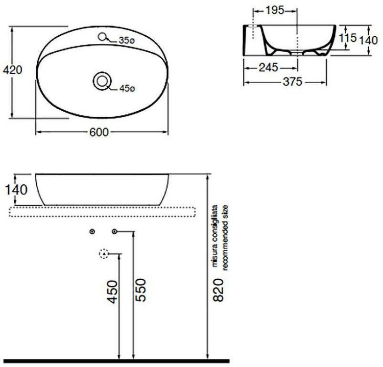 Раковина Azzurra Elegance Circle 60 ELLA060420CMBI/(ECI60M bi)*1 Белая Раковина Azzurra Elegance Circle 60 ELLA060420CMBI/(ECI60M bi)*1 Белая