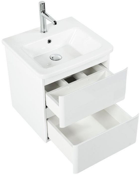 Тумба под раковину BelBagno 50 ALBANO-CER-500-2C-SO-BL подвесная Bianco Lucido
