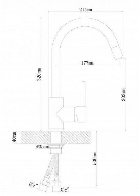 Смеситель для кухни Dr. Gans Соло 319.03h.1123.407 цвет Черный Смеситель для кухни Dr. Gans Соло 319.03h.1123.407 цвет Черный