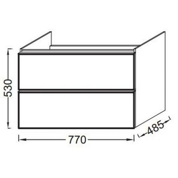 Тумба подвесная Odeon Up 80 см, цвет белый бриллиант [EB895-N18]